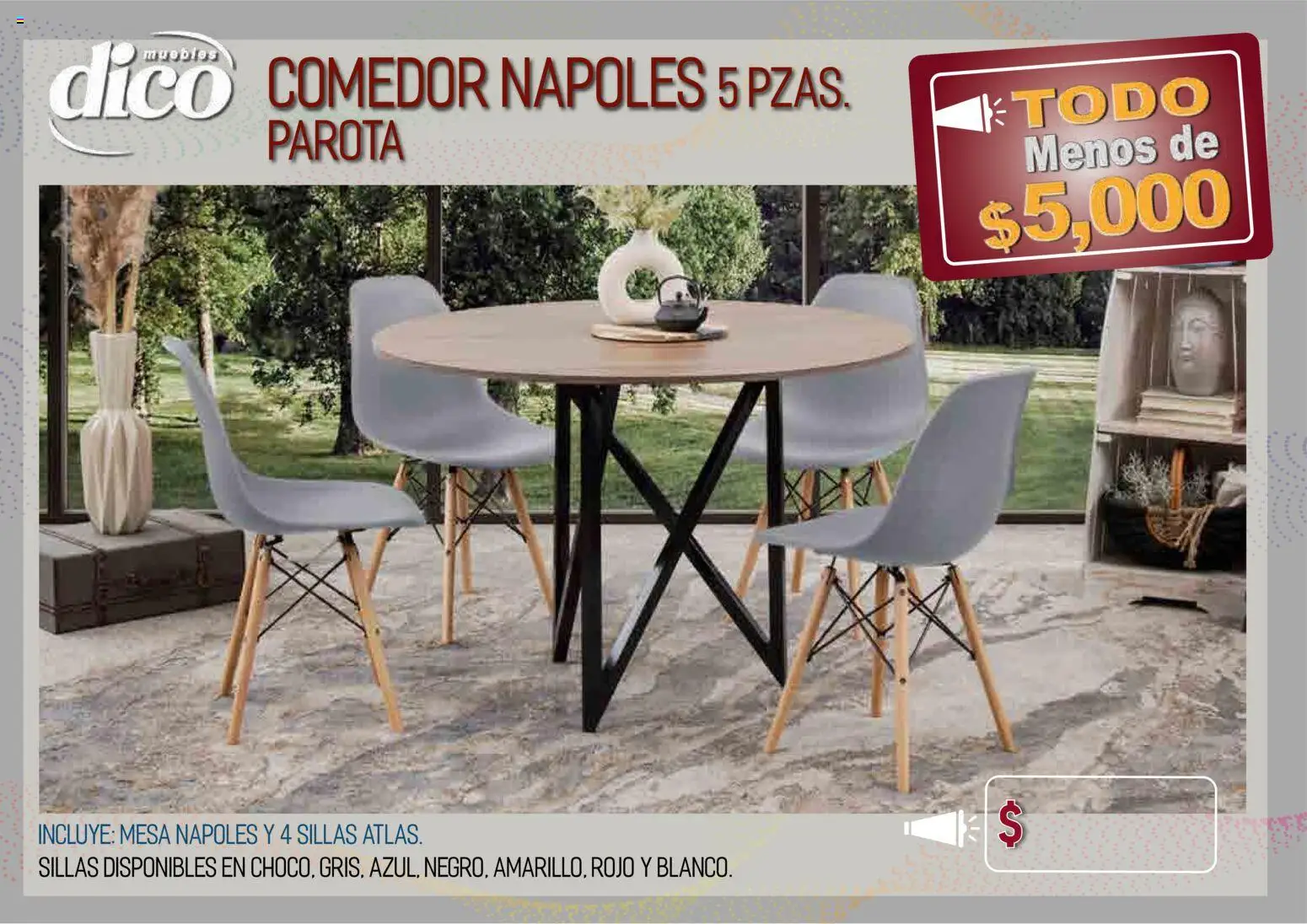Vista previa las ofertas de la tienda Muebles Dico - Muebles Dico catálogo Todo menos de 5000 Pacifico desde el 09/04/2026 