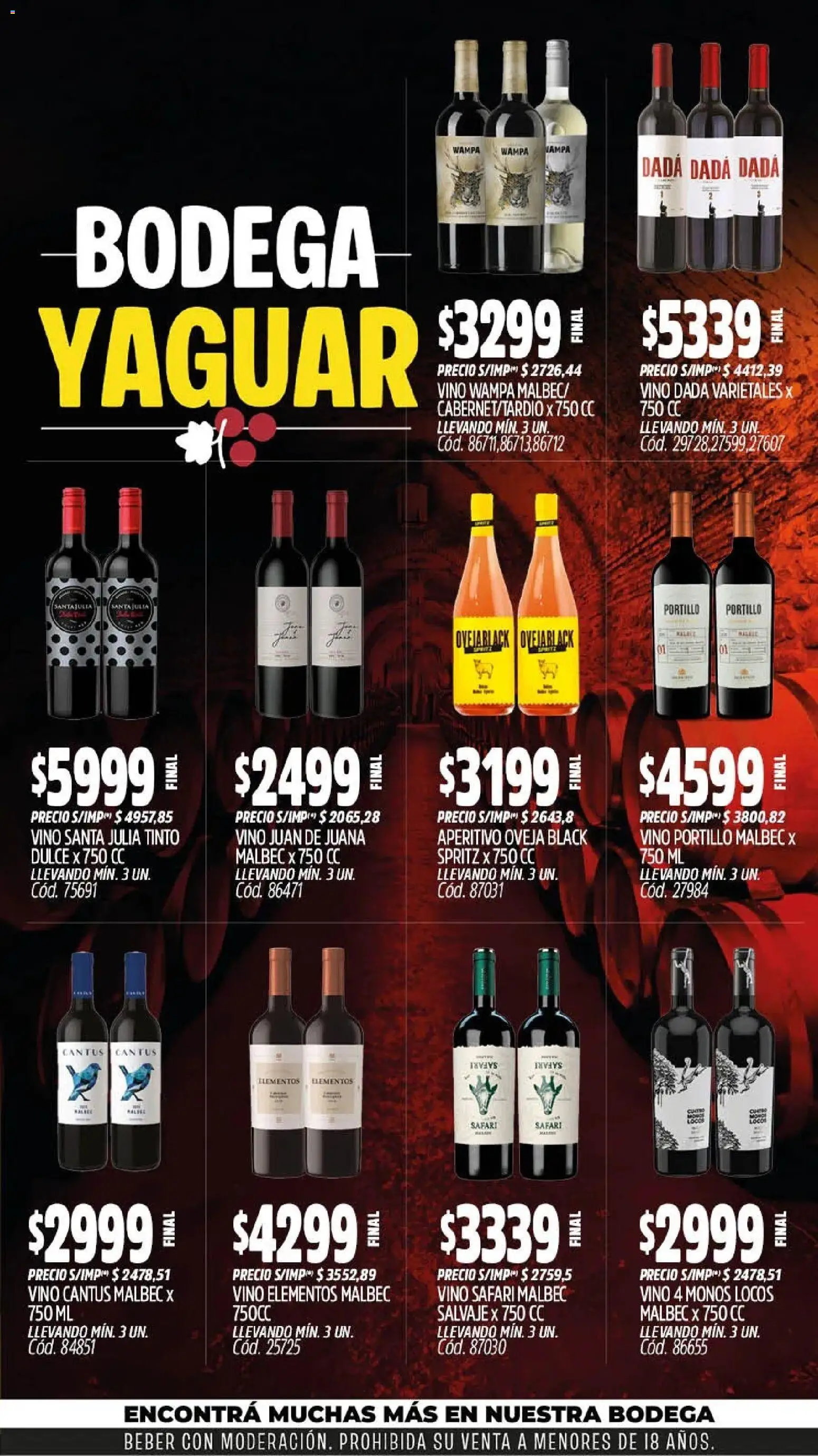 Vista previa del folleto de la tienda Yaguar válido desde el 03/08/2026 - Vino, Dulce