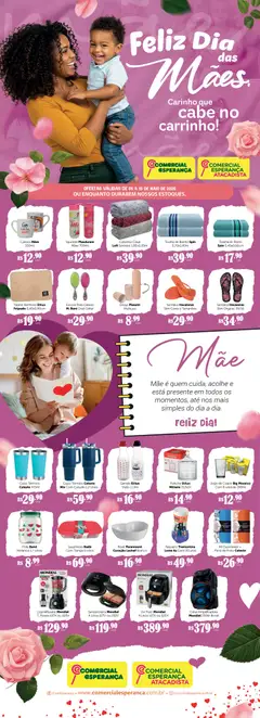 Pré-Visualização do folheto "Comercial Esperança ofertas Dia das Mães" da loja Comercial Esperança válido a partir de 05/05/2026