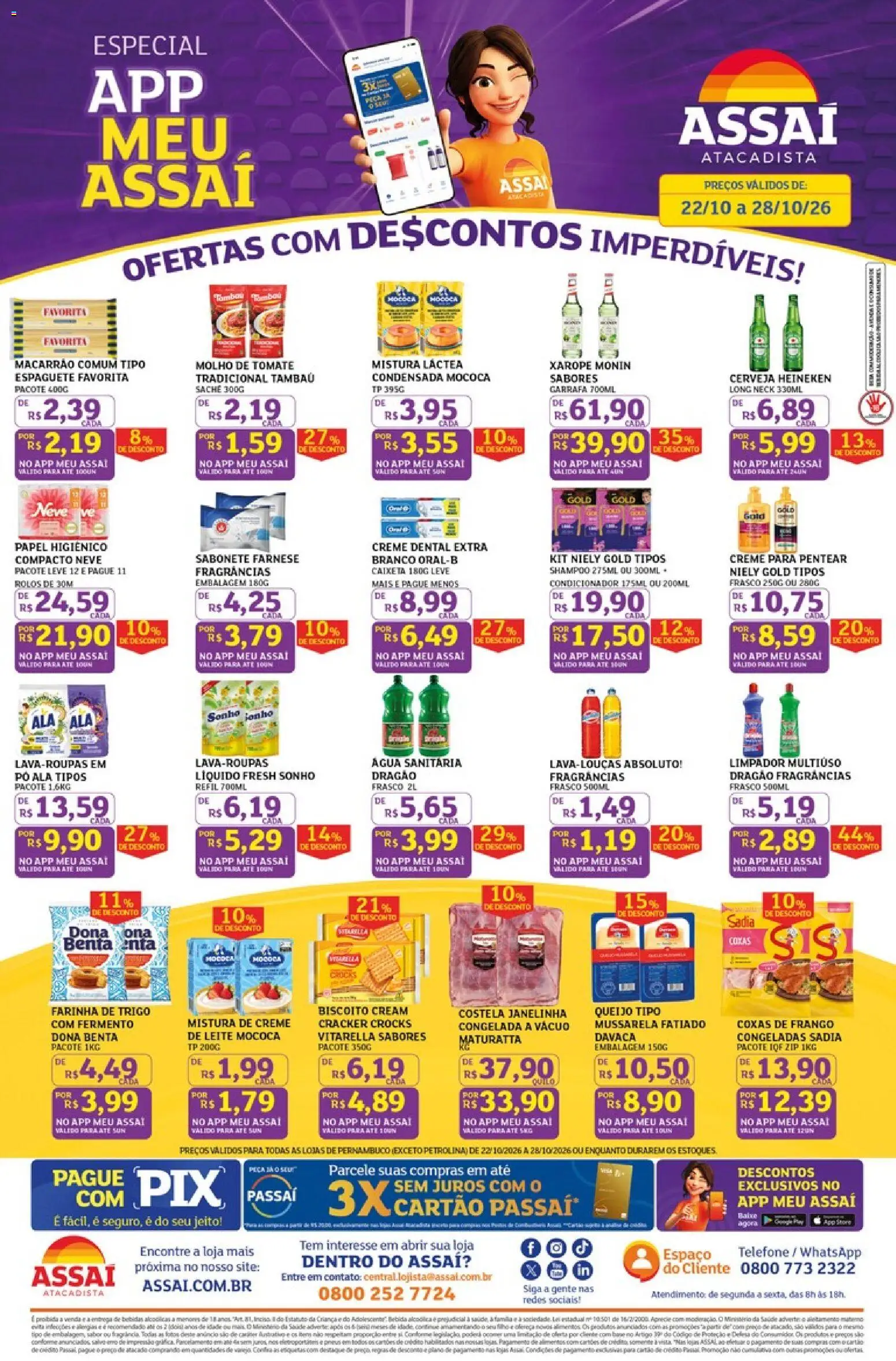 Pré-Visualização do folheto "Assaí Atacadista ofertas - PE" da loja Assaí Atacadista válido a partir de 22/10/2026