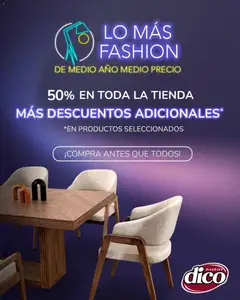 Vista previa las ofertas de la tienda Muebles Dico - Muebles Dico catálogo Lo más Fashion desde el 11/08/2026 