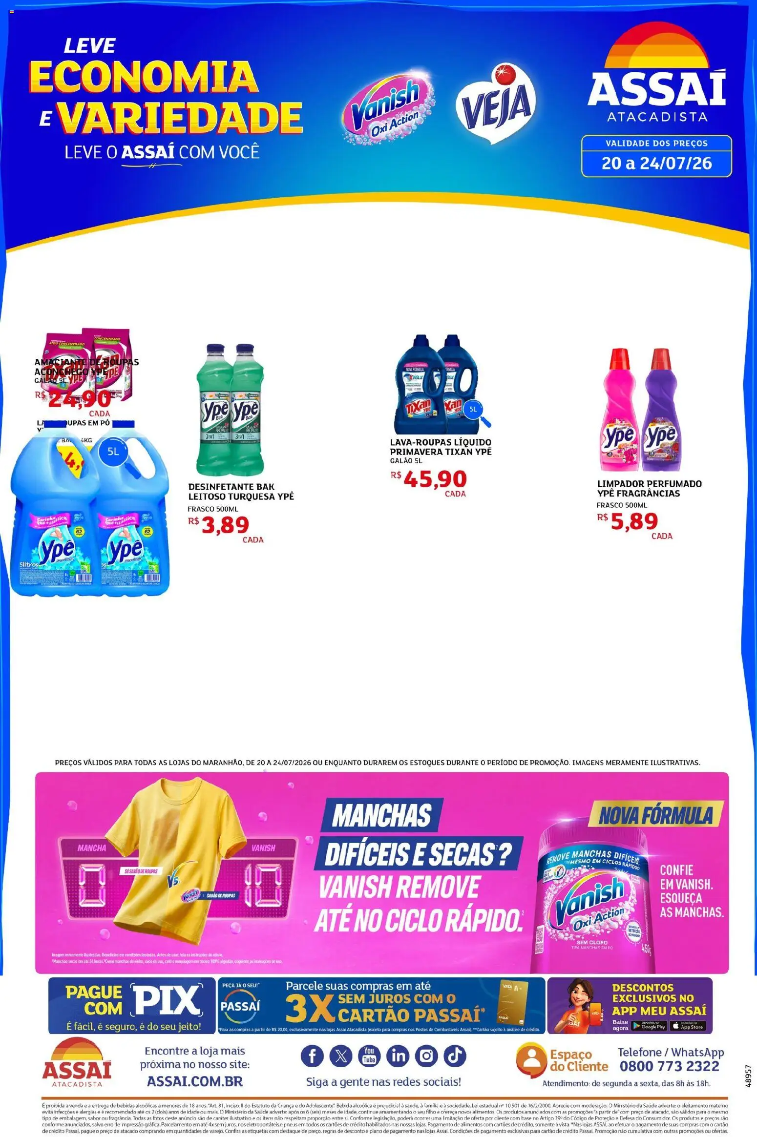 Pré-Visualização do folheto "Assaí Atacadista ofertas - MA" da loja Assaí Atacadista válido a partir de 28/07/2026