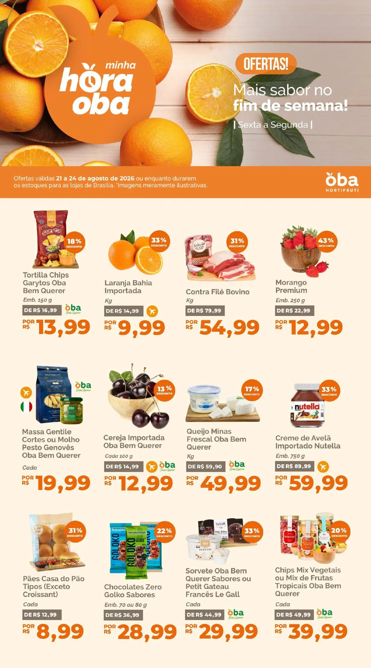 Pré-Visualização do folheto "Oba Hortifruti - Ofertas da semana" da loja Oba Hortifruti válido a partir de 21/08/2026