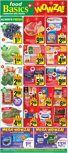 Preview of leaflet Food Basics weekly flyer / circulaire from shop Food Basics is valid from Jul 23, 2026