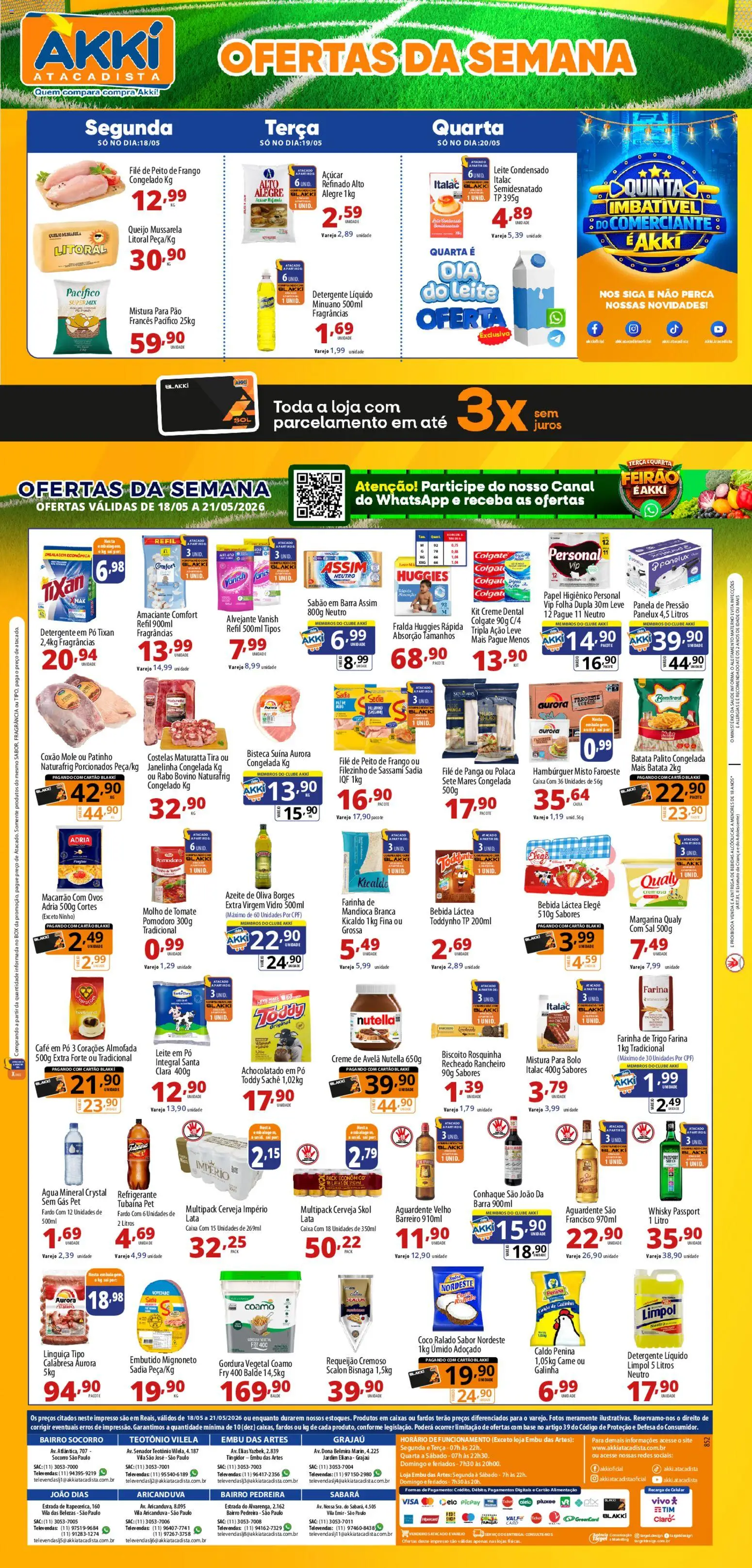 Pré-Visualização do folheto "Akki Atacadista - Ofertas da semana" da loja Akki Atacadista válido a partir de 18/05/2026