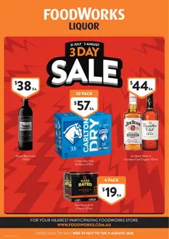Preview of catalogue Catalogue Liquor from shop Foodworks valid 29/07/2026