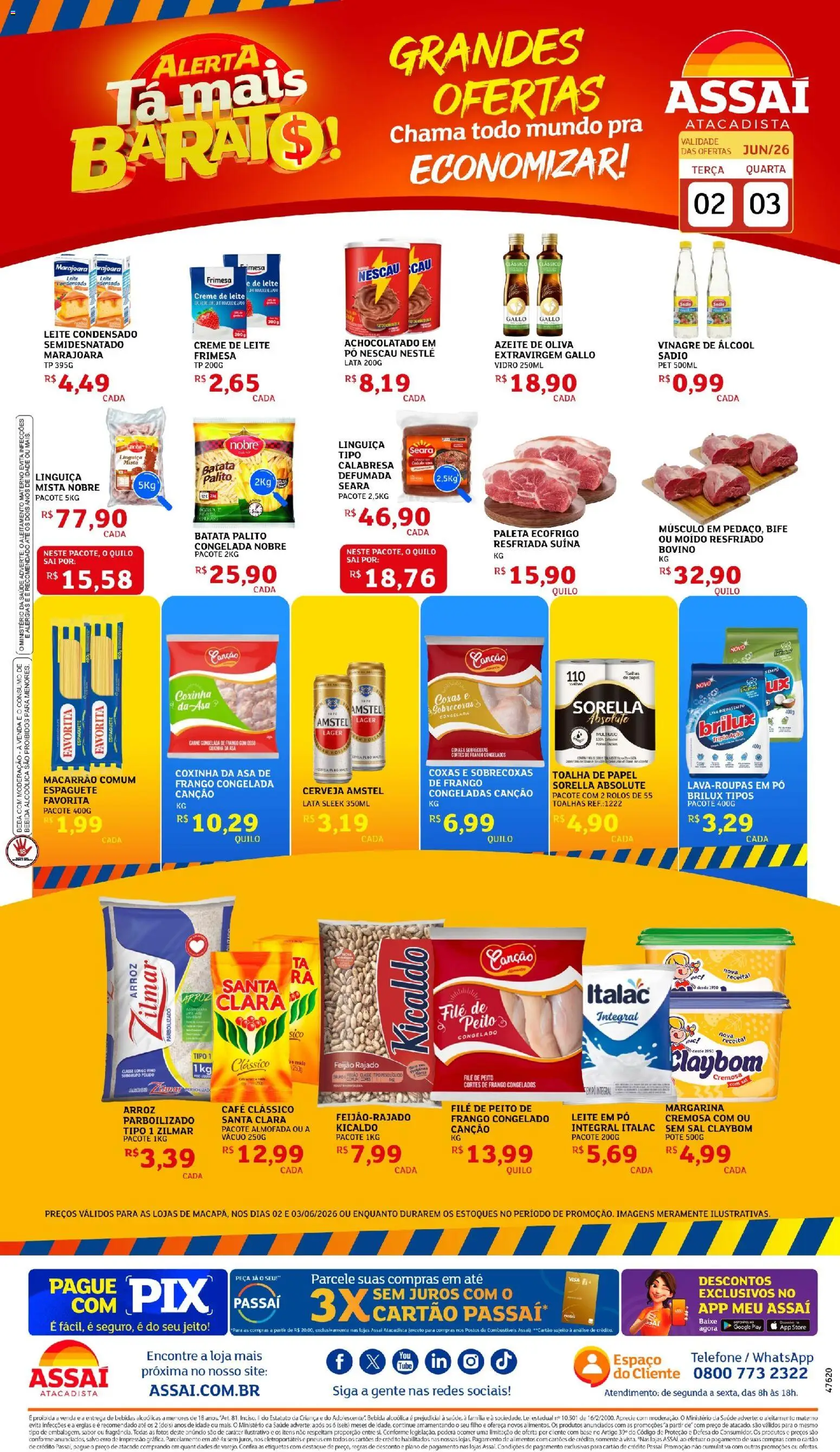 Pré-Visualização do folheto "Assaí Atacadista ofertas - AP" da loja Assaí Atacadista válido a partir de 02/06/2026
