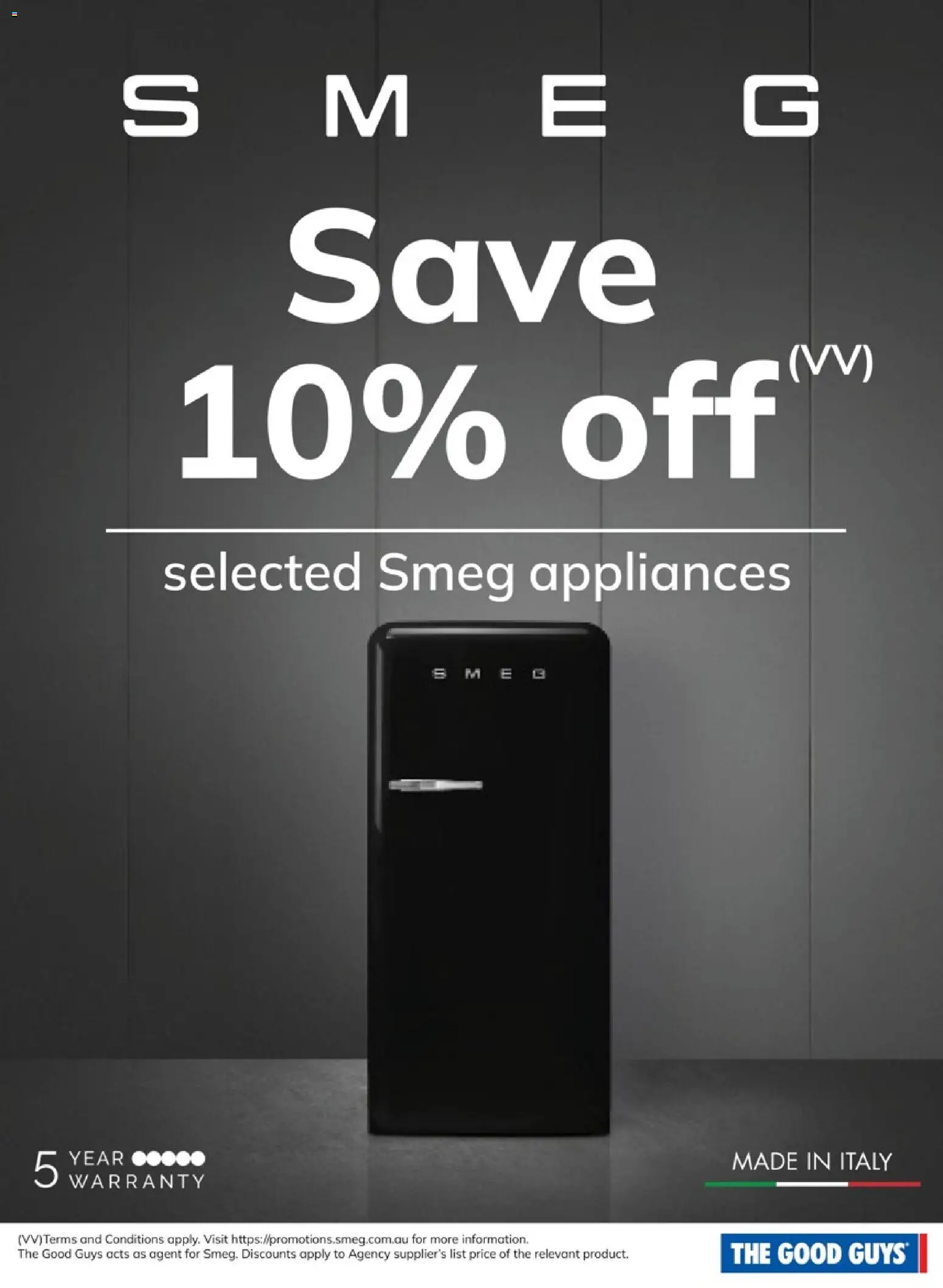 Preview of catalogue The Good Guys Smeg from shop The Good Guys valid 30/09/2026