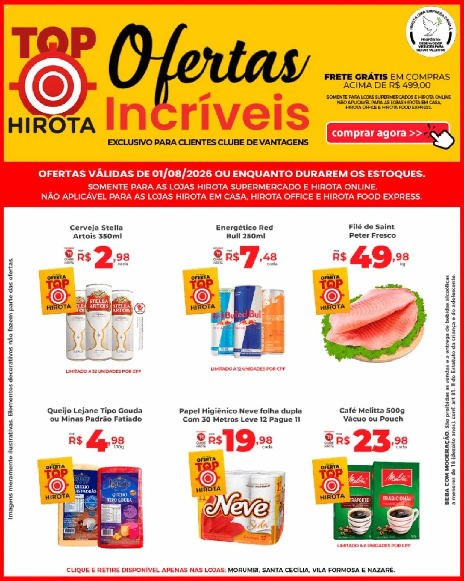 Pré-Visualização do folheto "Hirota Food ofertas Top" da loja Hirota Food válido a partir de 01/08/2026