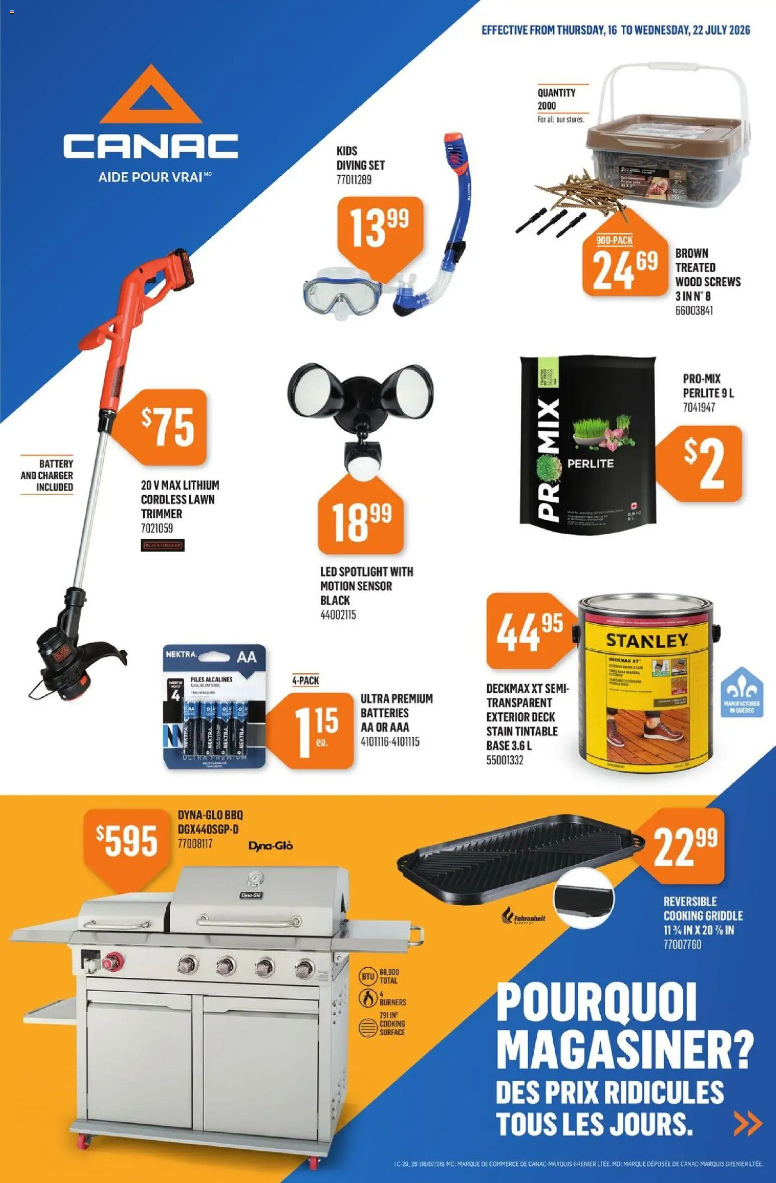 Preview of leaflet Canac weekly flyer from shop Canac is valid from Jul 16, 2026