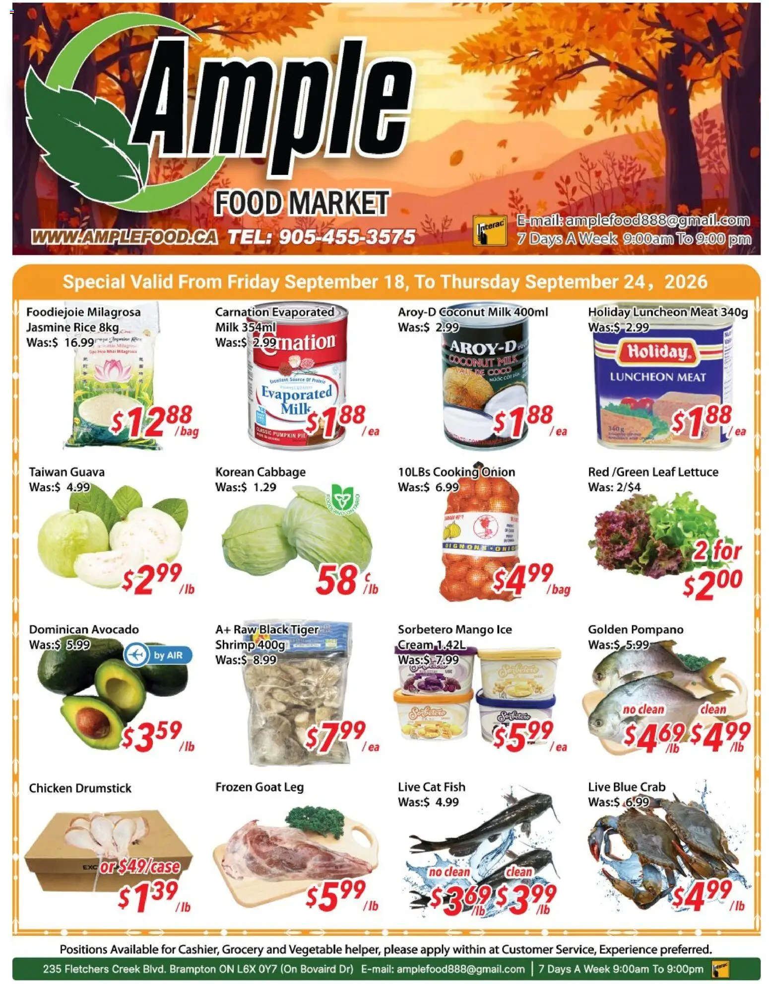 Preview of leaflet Ample Food Market weekly flyer / circulaire from shop Ample Food Market is valid from Sep 18, 2026