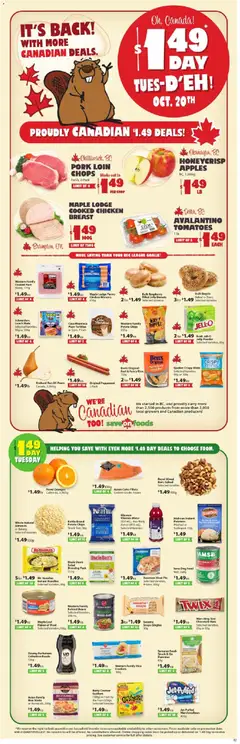 Preview of leaflet Save on foods weekly flyer / circulaire from shop Save on foods is valid from Oct 15, 2026