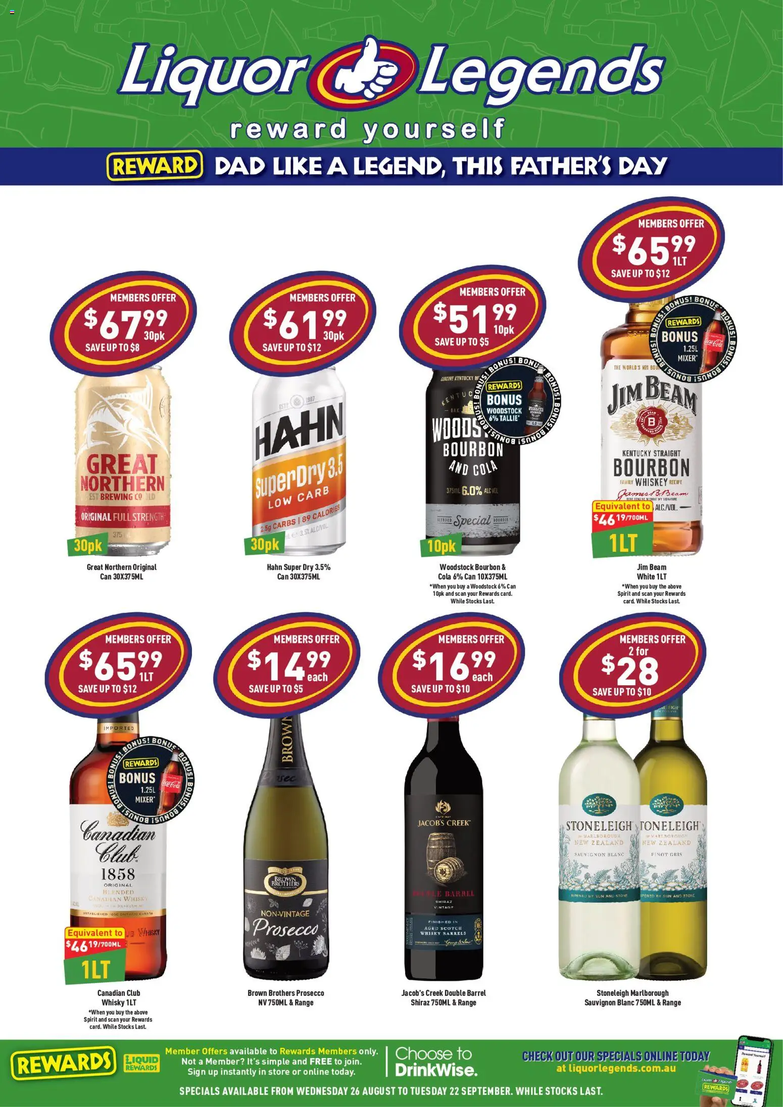Preview of catalogue Liquor Legends catalogue Deception Bay from shop Liquor Legends valid 26/08/2026