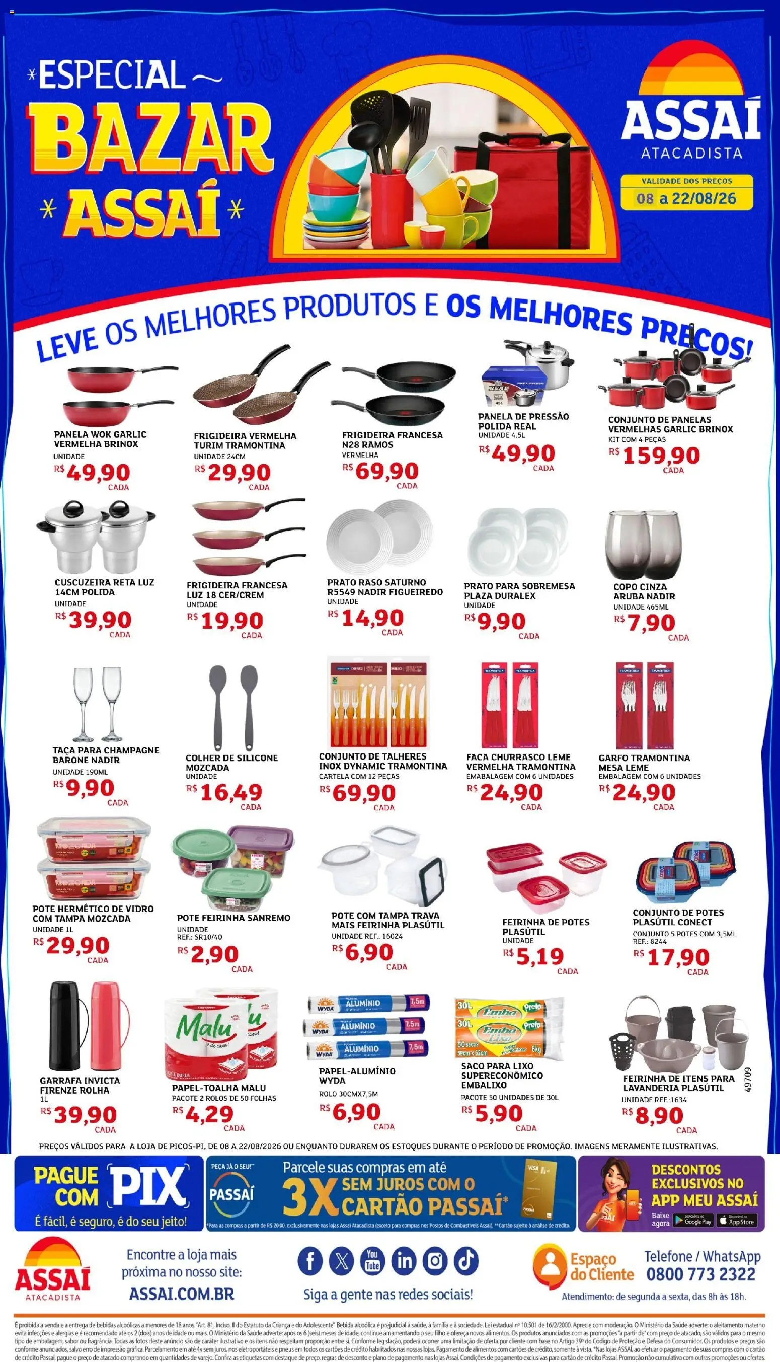 Pré-Visualização do folheto "Assaí Atacadista ofertas - PI" da loja Assaí Atacadista válido a partir de 08/08/2026