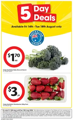 Preview of catalogue IGA 5 Day Deals SA from shop Coles valid 14/08/2026