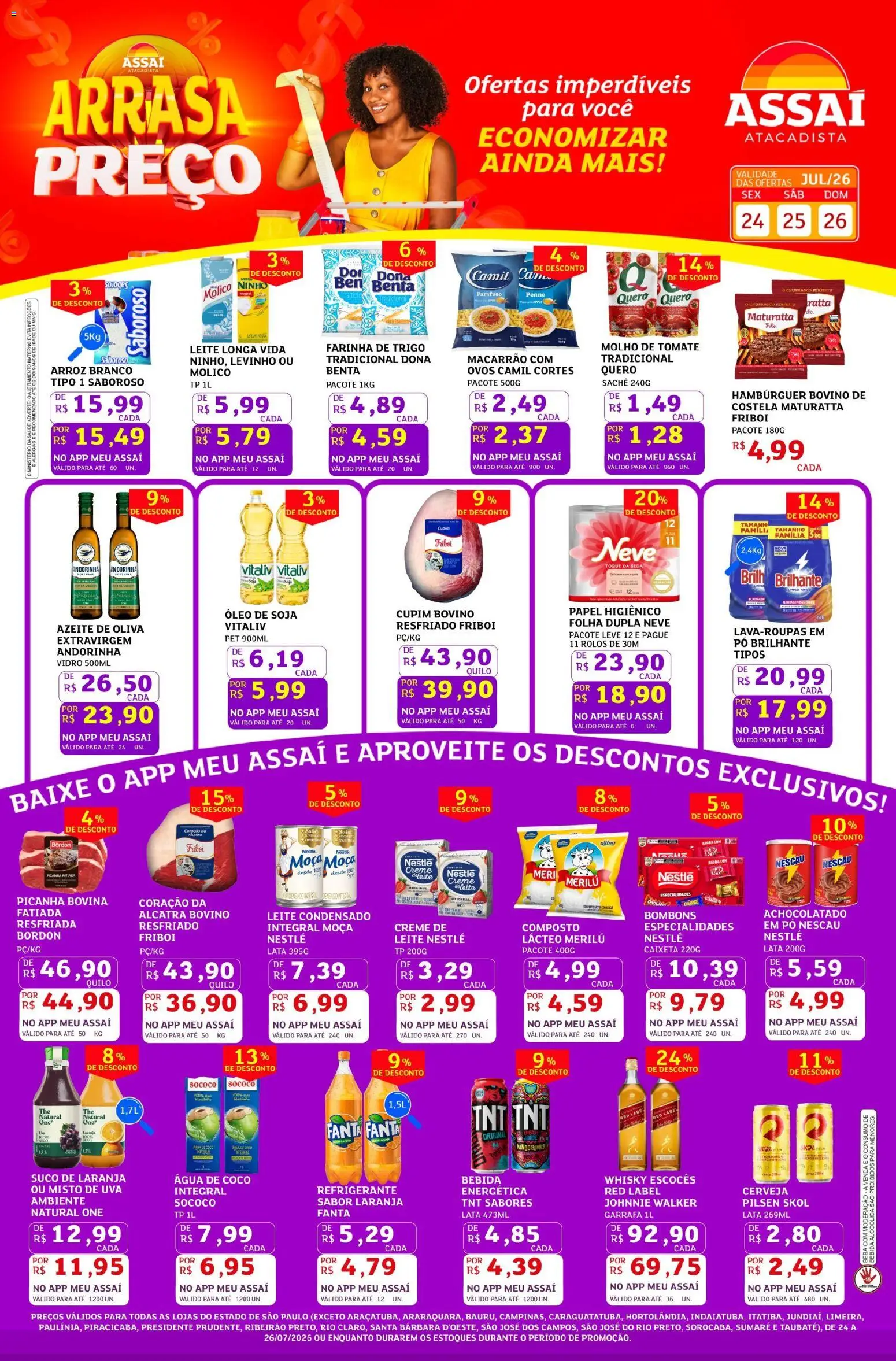 Pré-Visualização do folheto "Assaí Atacadista ofertas - SP" da loja Assaí Atacadista válido a partir de 24/07/2026