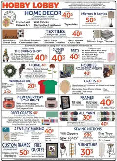 Ad Preview of Hobby Lobby Hobby Lobby Weekly Ad from 04/26/2026
