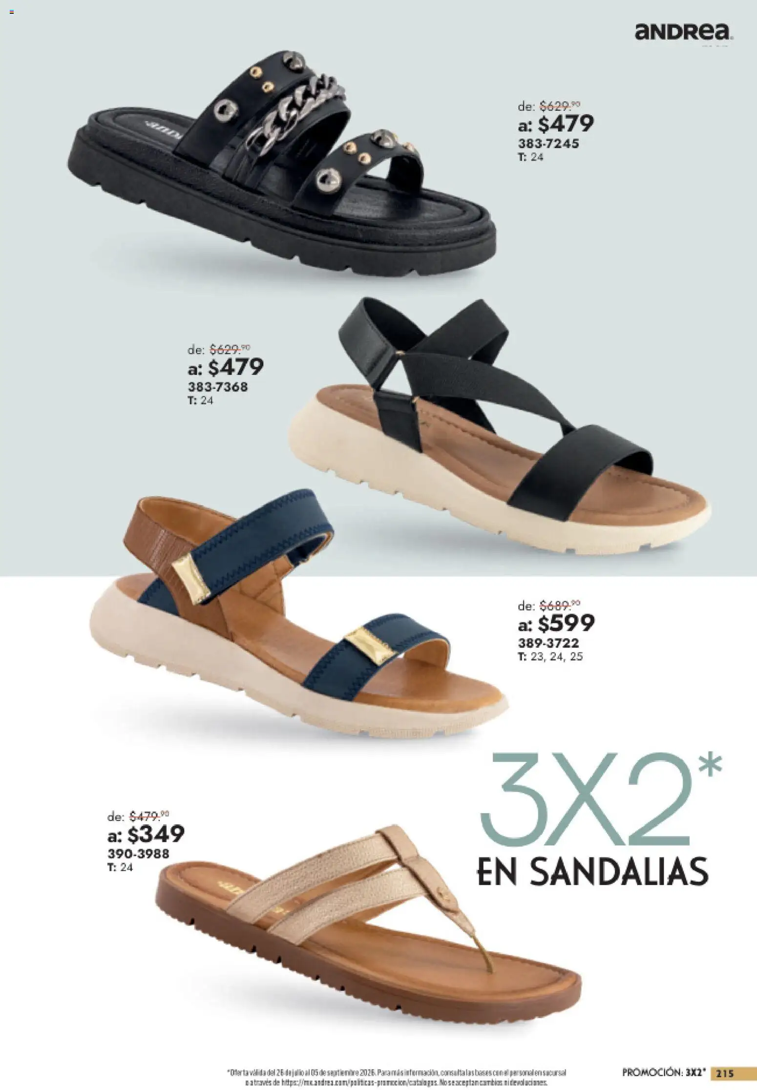 Vista previa las ofertas de la tienda Andrea - Andrea catálogo Outlet desde el 26/07/2026 
