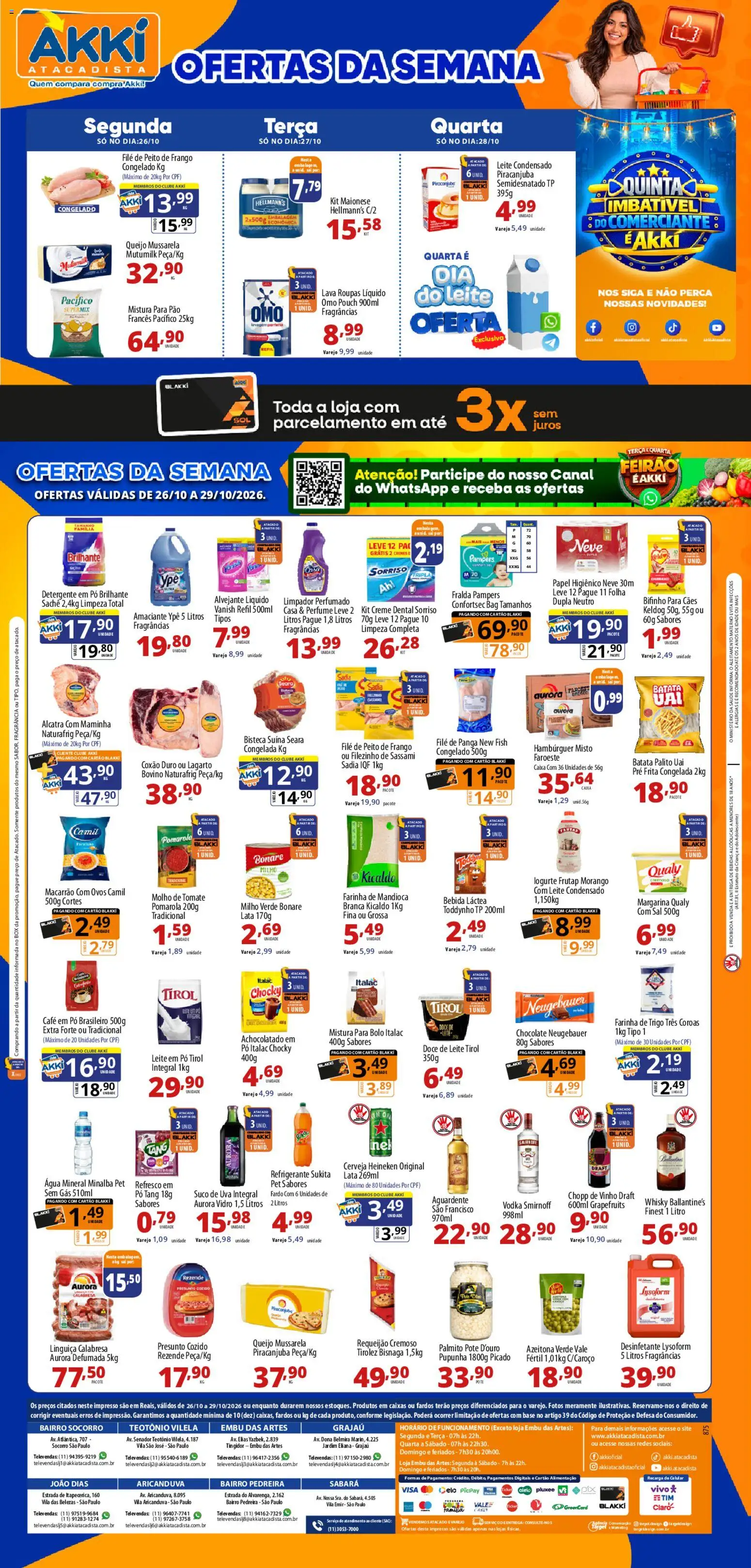 Pré-Visualização do folheto "Akki Atacadista - Ofertas da semana" da loja Akki Atacadista válido a partir de 26/10/2026