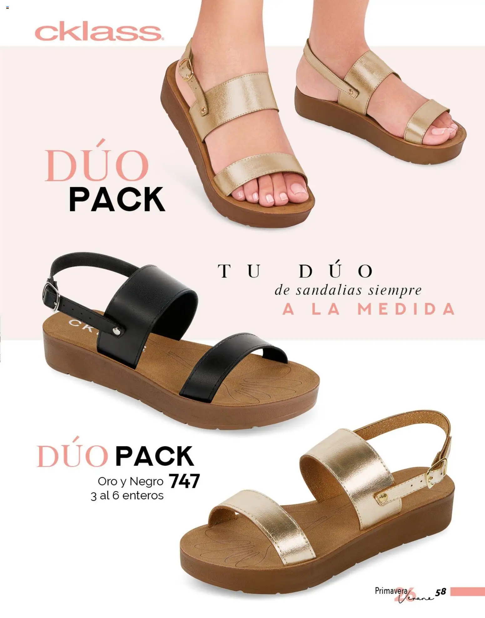 Vista previa las ofertas de la tienda Cklass - Catálogo Six & Dúo pack desde el 02/01/2026 - Sandalias