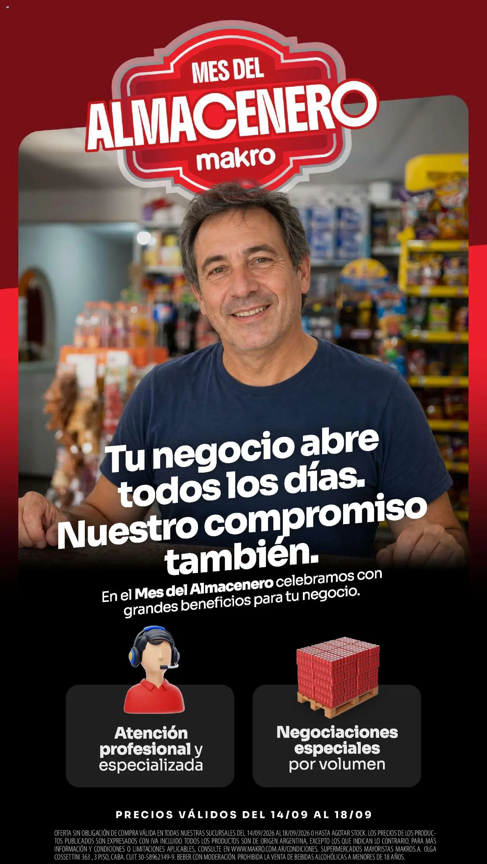 Vista previa del folleto de la tienda Makro válido desde el 14/09/2026 