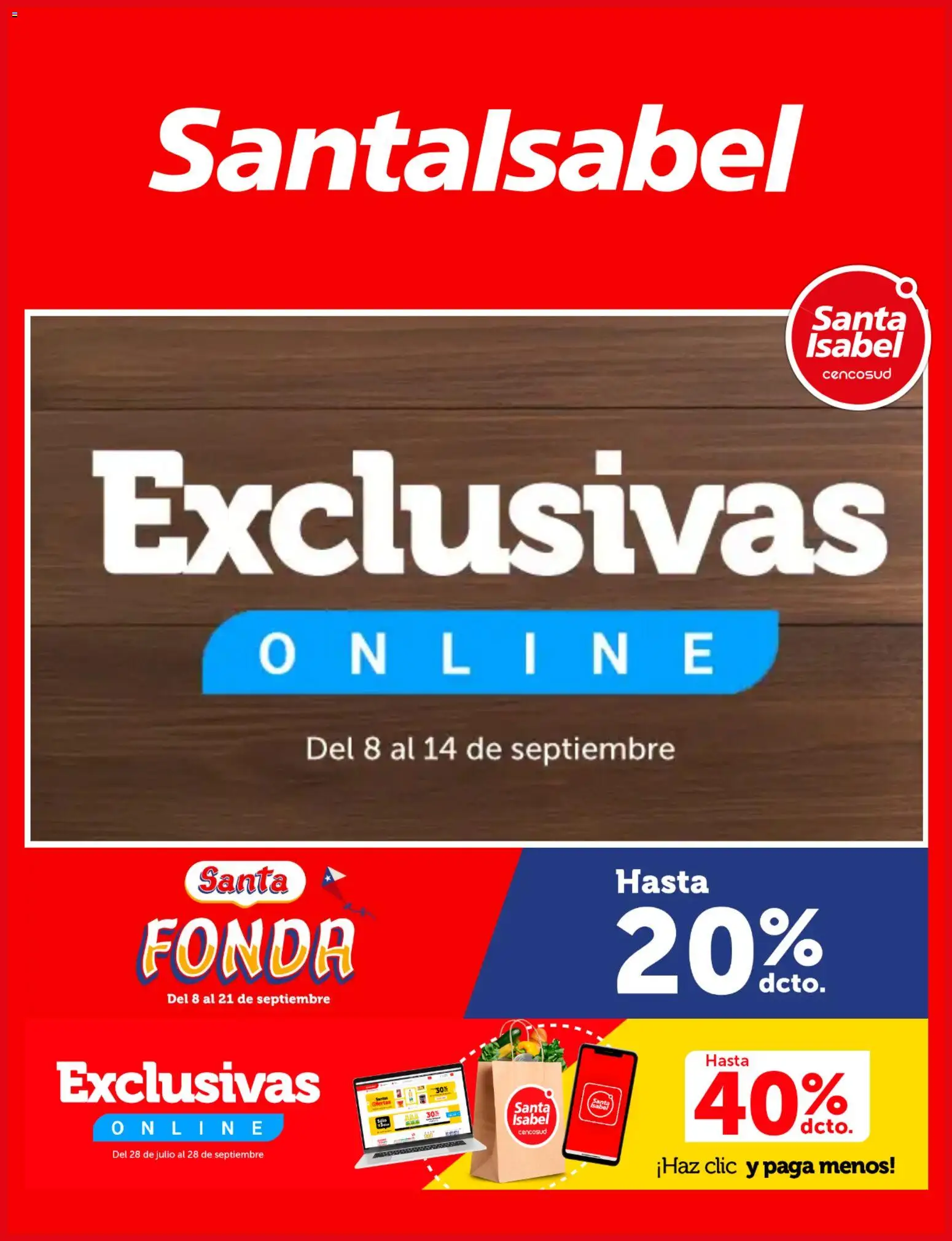 Folleto de la tienda Santa Isabel válido desde el 07.09.2026 