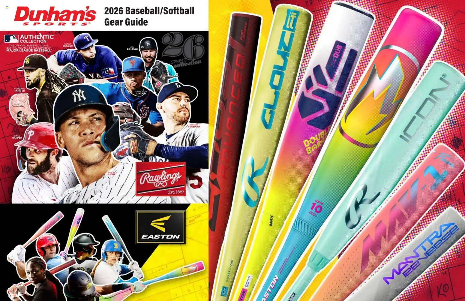 Ad Preview of Dunham's Sports Rawlings & Easton Baseball & Softball Guide from 02/12/2026