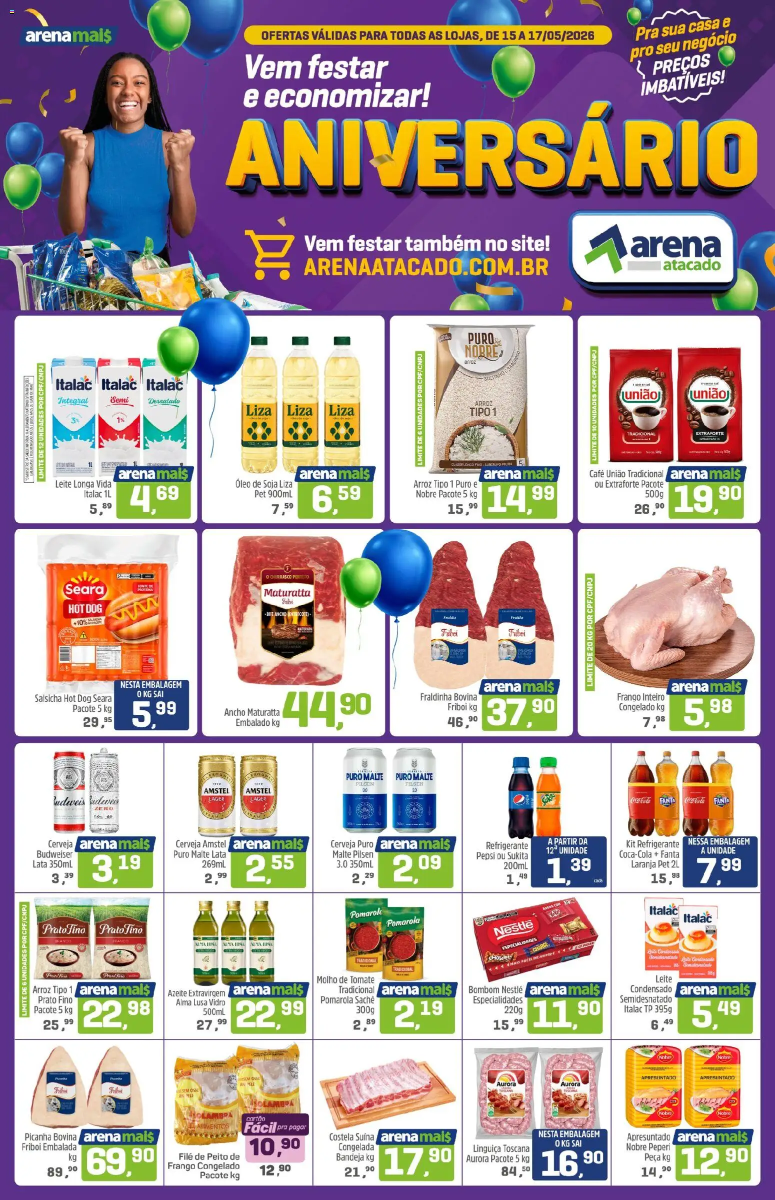 Pré-Visualização do folheto "Arena Atacado - Ofertas da semana" da loja Arena Atacado válido a partir de 15/05/2026