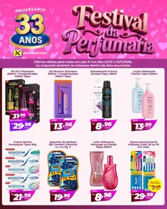 Pré-Visualização do folheto "X Supermercados ofertas Festival da Perfumaria" da loja X Supermercados válido a partir de 24/10/2026