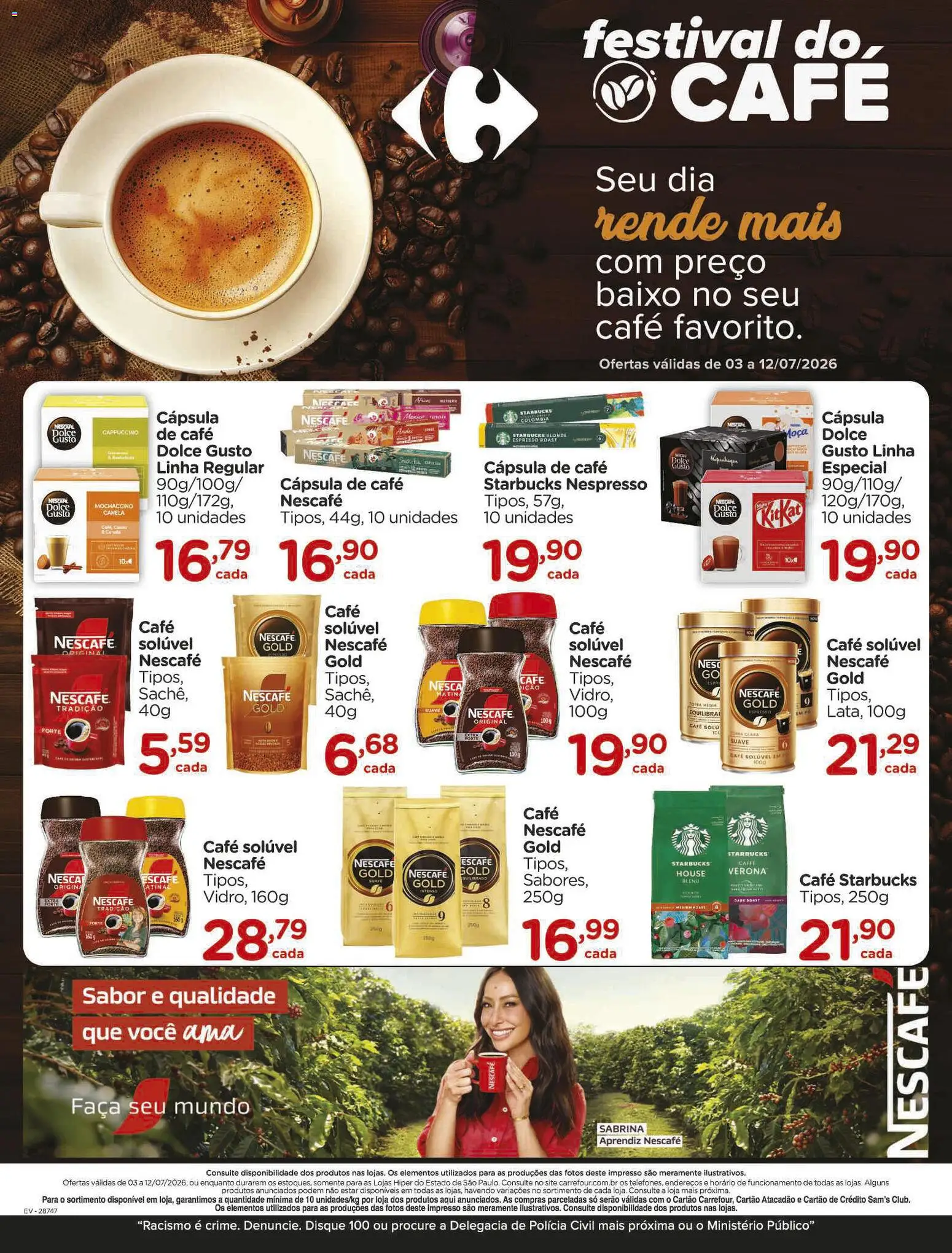 Pré-Visualização do folheto "Carrefour ofertas Festival do Café" da loja Carrefour válido a partir de 03/07/2026