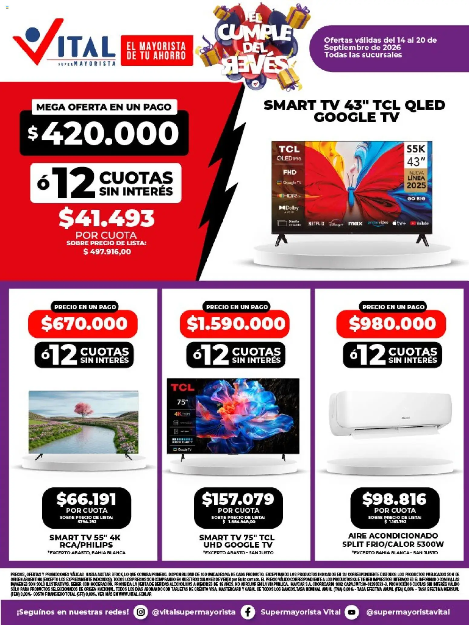 Vista previa del folleto de la tienda Vital válido desde el 14/09/2026 