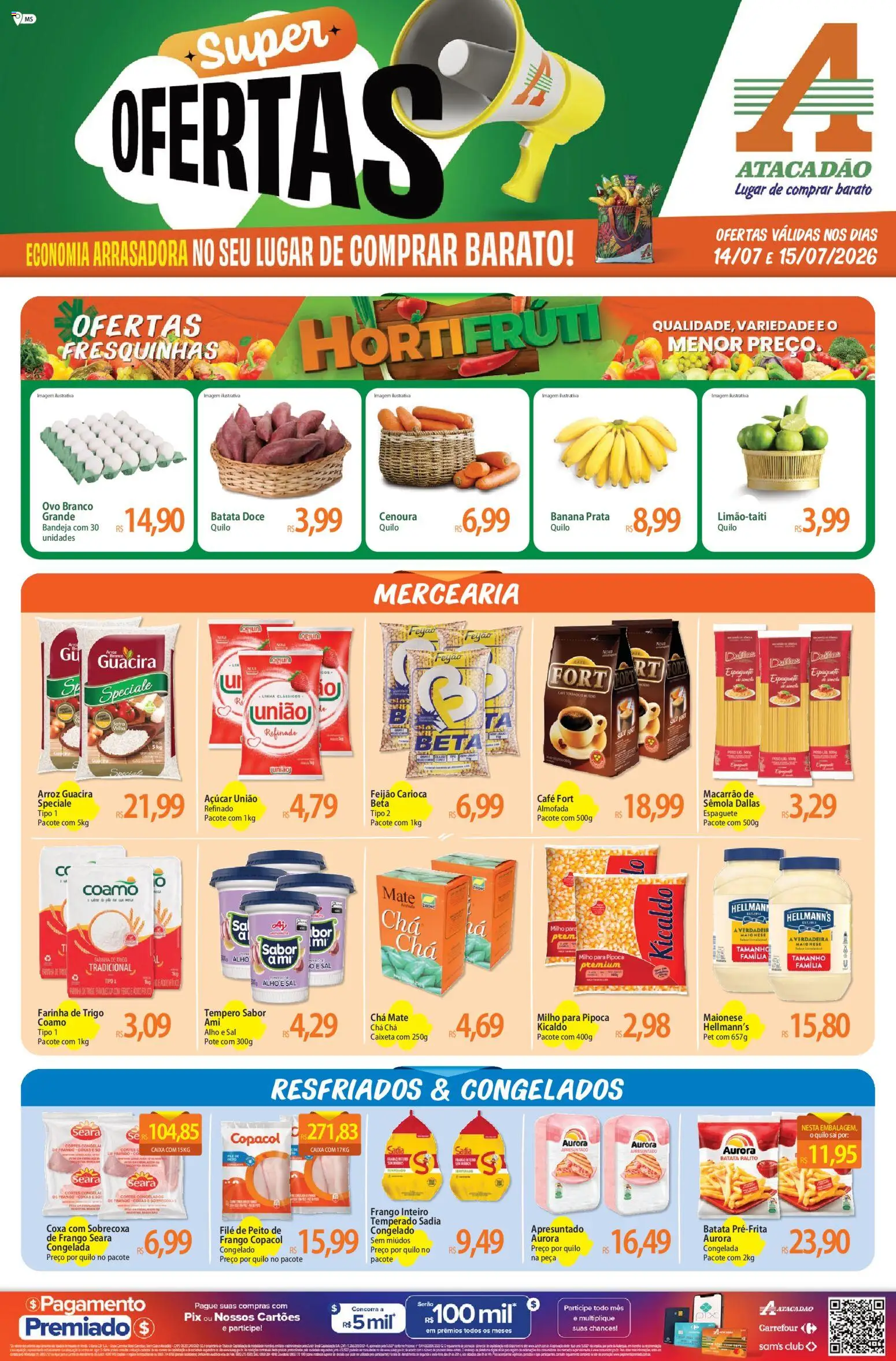 Pré-Visualização do folheto "Atacadão ofertas - MS" da loja Atacadão válido a partir de 14/07/2026