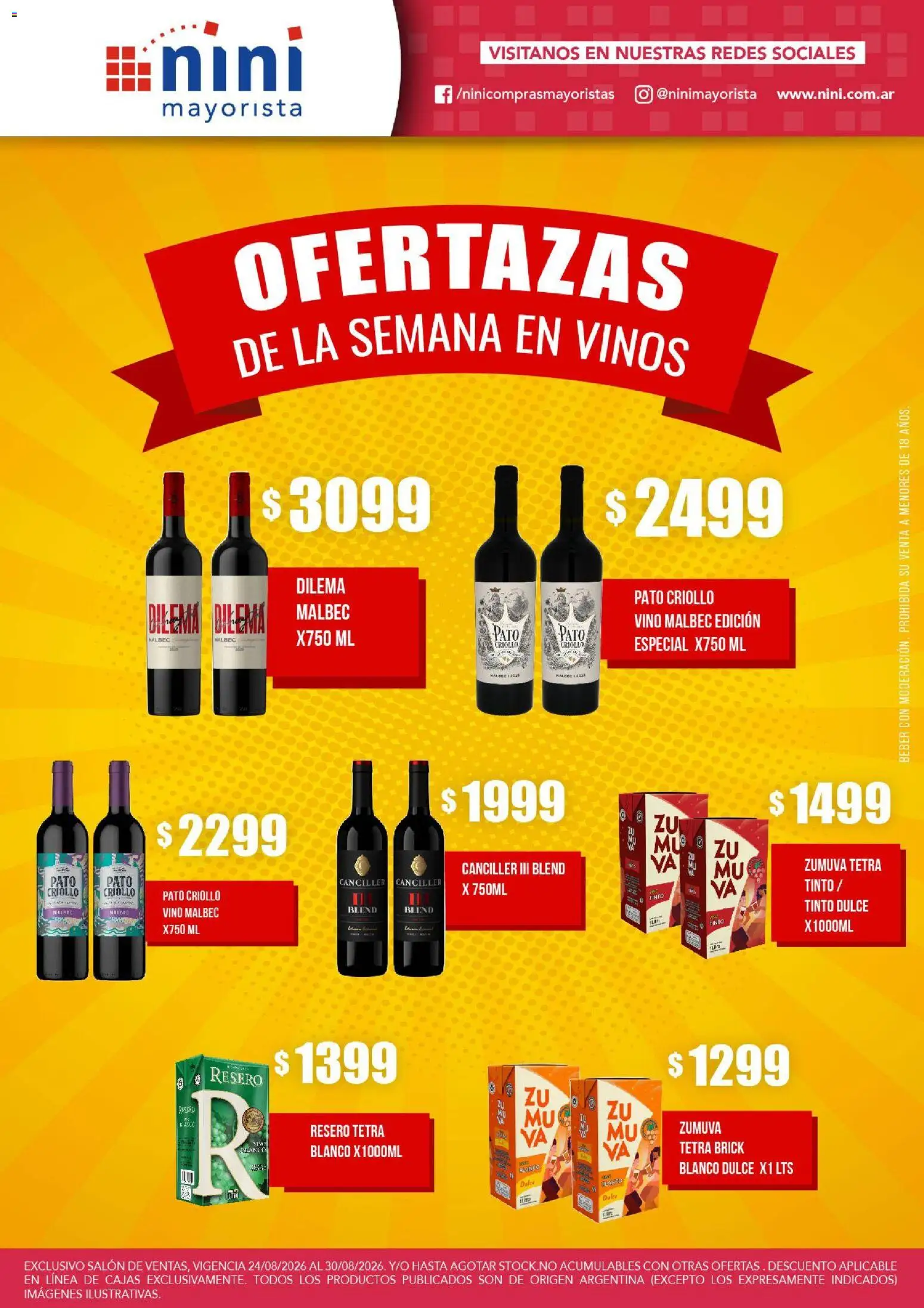 Vista previa del folleto de la tienda NINI Mayorista válido desde el 24/08/2026 