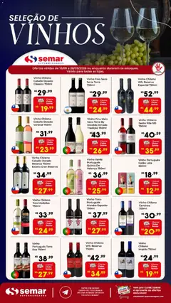 Pré-Visualização do folheto "Semar Supermercado ofertas Vinhos" da loja Semar Supermercado válido a partir de 18/09/2026