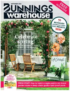 Preview of catalogue Bunnings Warehouse Magazine September from shop Bunnings Warehouse valid 01/09/2026