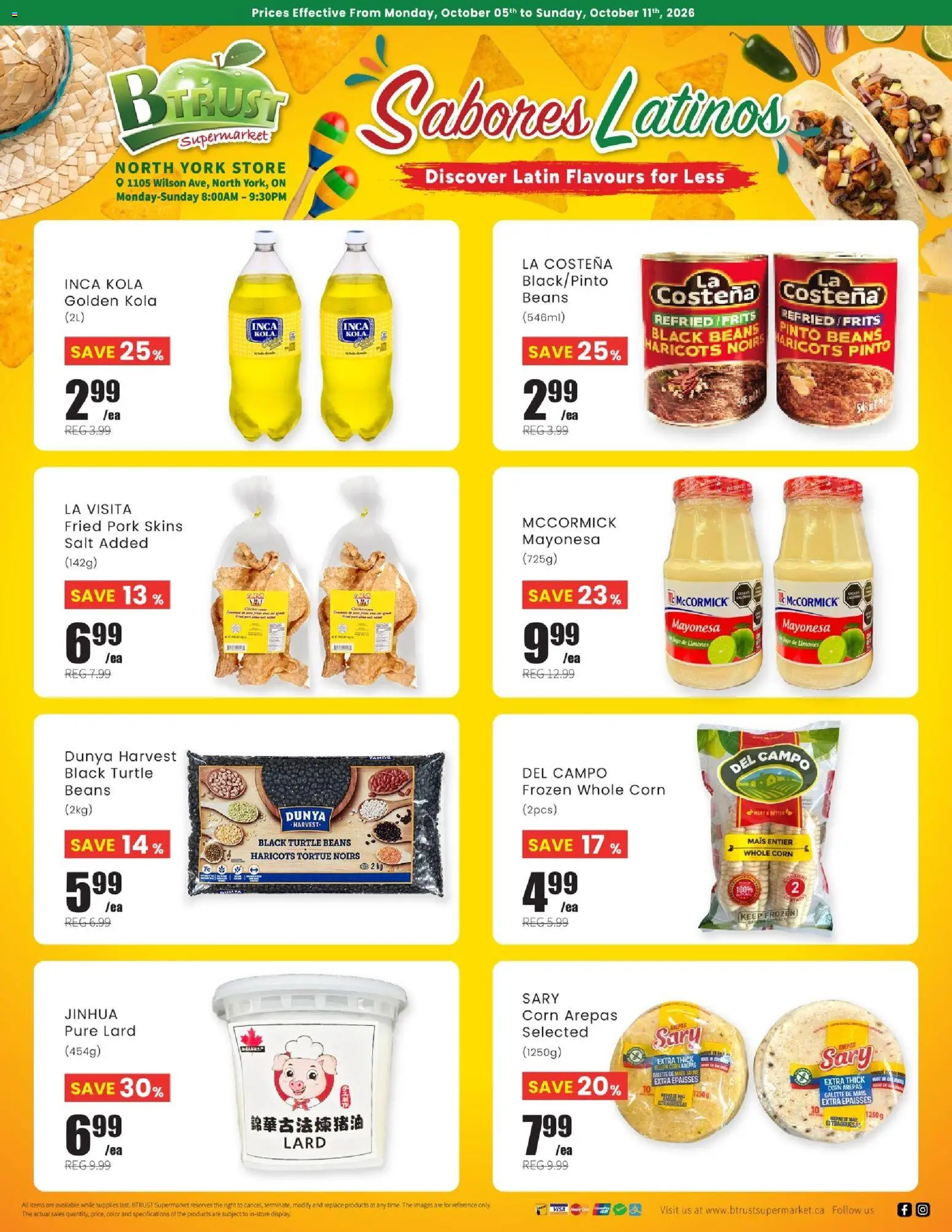 Preview of leaflet Btrust Supermarket flyer - North York Latin Specials from shop Btrust Supermarket is valid from Oct 05, 2026