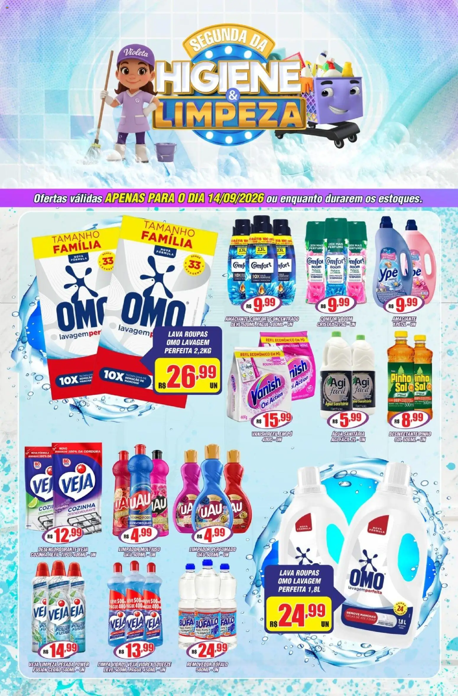 Pré-Visualização do folheto "Violeta Supermercados - Ofertas da semana" da loja Violeta Supermercados válido a partir de 14/09/2026