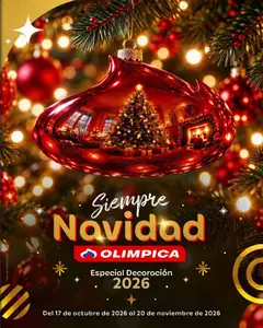  Vista previa del prospecto Olímpica catálogo Ofertas en decoración navideña del almacen Olímpica válida del 17/10/2026 al 20/11/2026