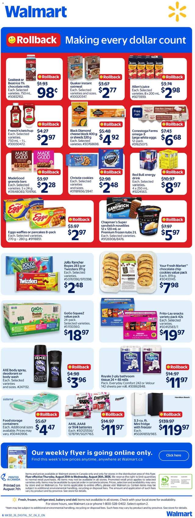 New Walmart flyer from Aug 20