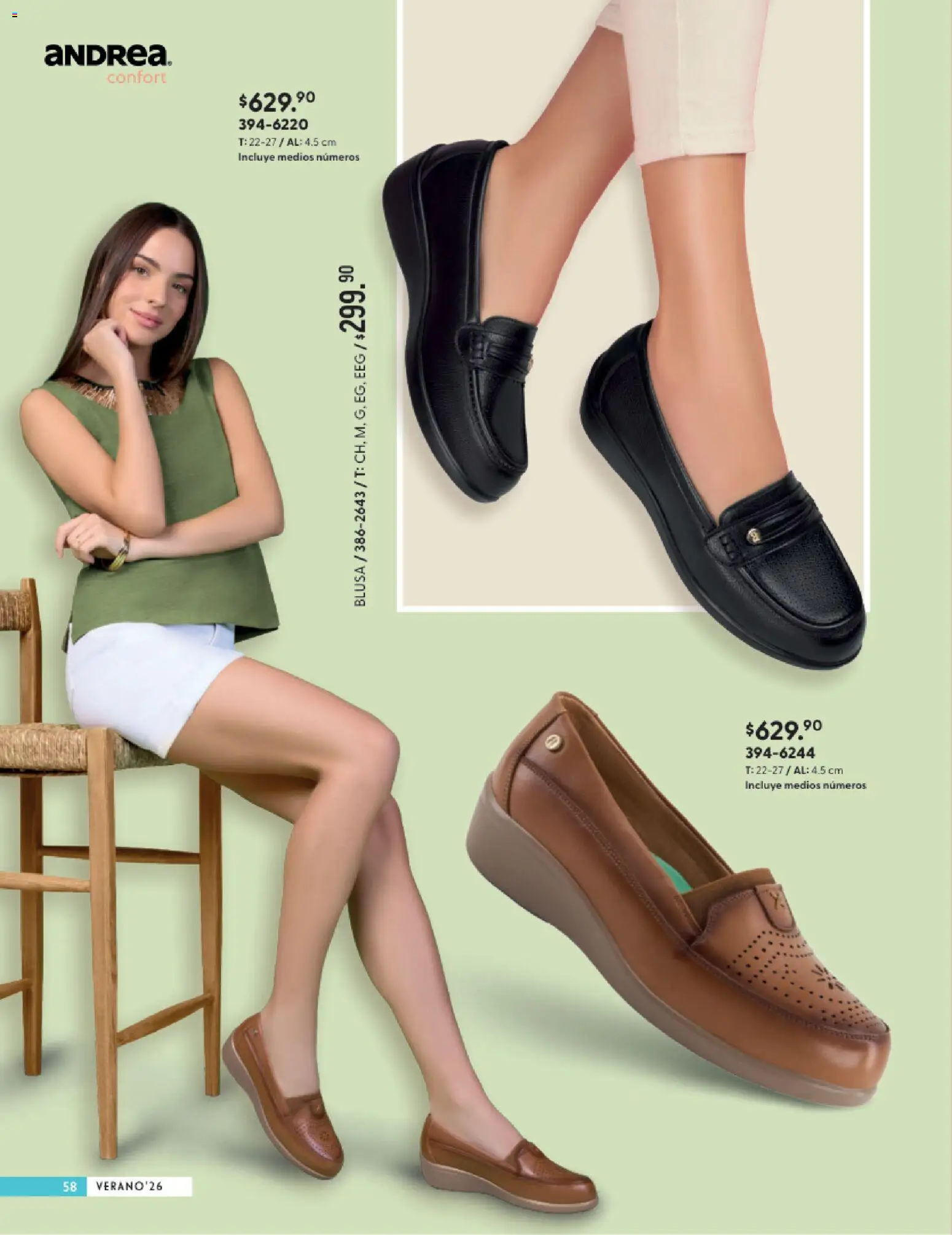 Vista previa las ofertas de la tienda Andrea - Andrea catálogo Calzado Confort desde el 24/05/2026 - Blusa