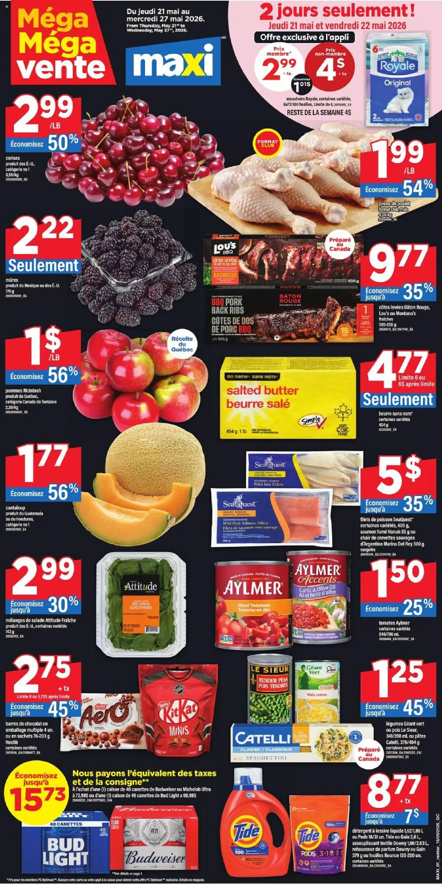 Preview of leaflet Maxi weekly flyer / circulaire from shop Maxi is valid from May 21, 2026