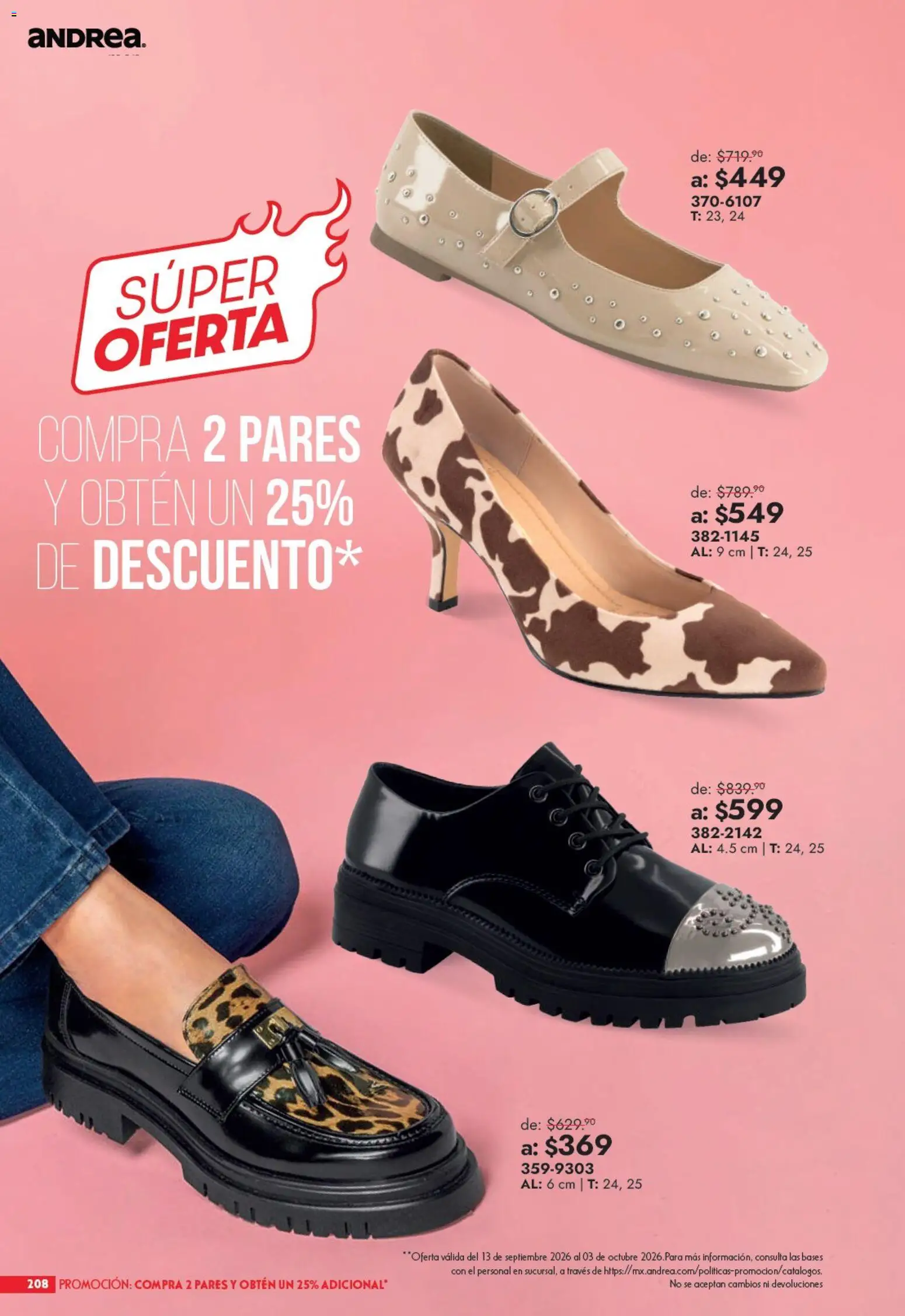 Vista previa las ofertas de la tienda Andrea - Andrea catálogo Outlet desde el 13/09/2026 