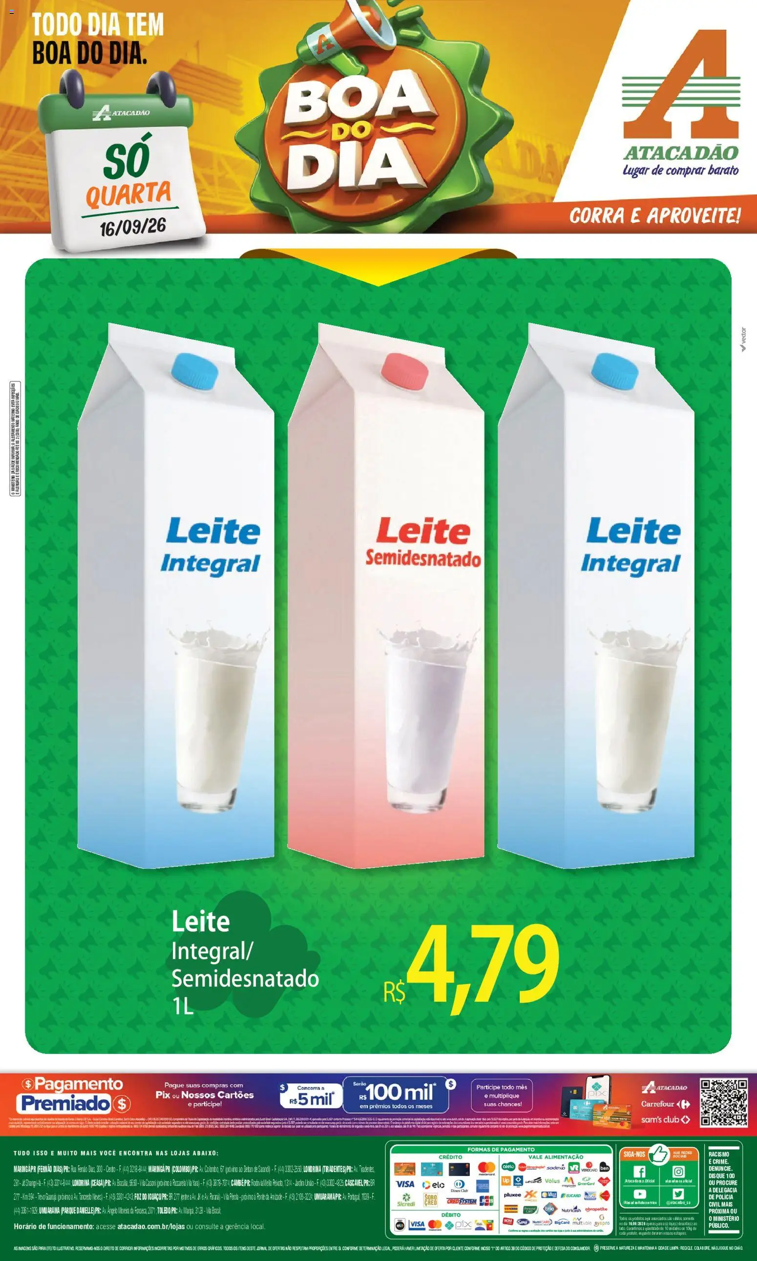 Pré-Visualização do folheto "Atacadão ofertas - PR" da loja Atacadão válido a partir de 16/09/2026