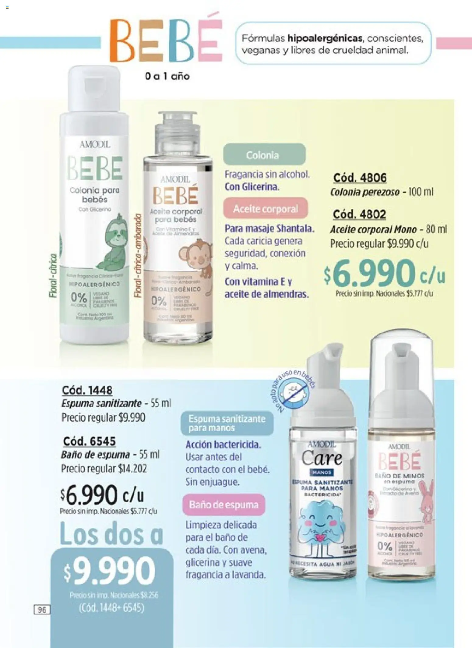 Vista previa del folleto de la tienda Amodil válido desde el 01/10/2026 - Moño, Agua, Baño, Aceite, Espuma, Fragancia, Sanitizante, Aceite corporal