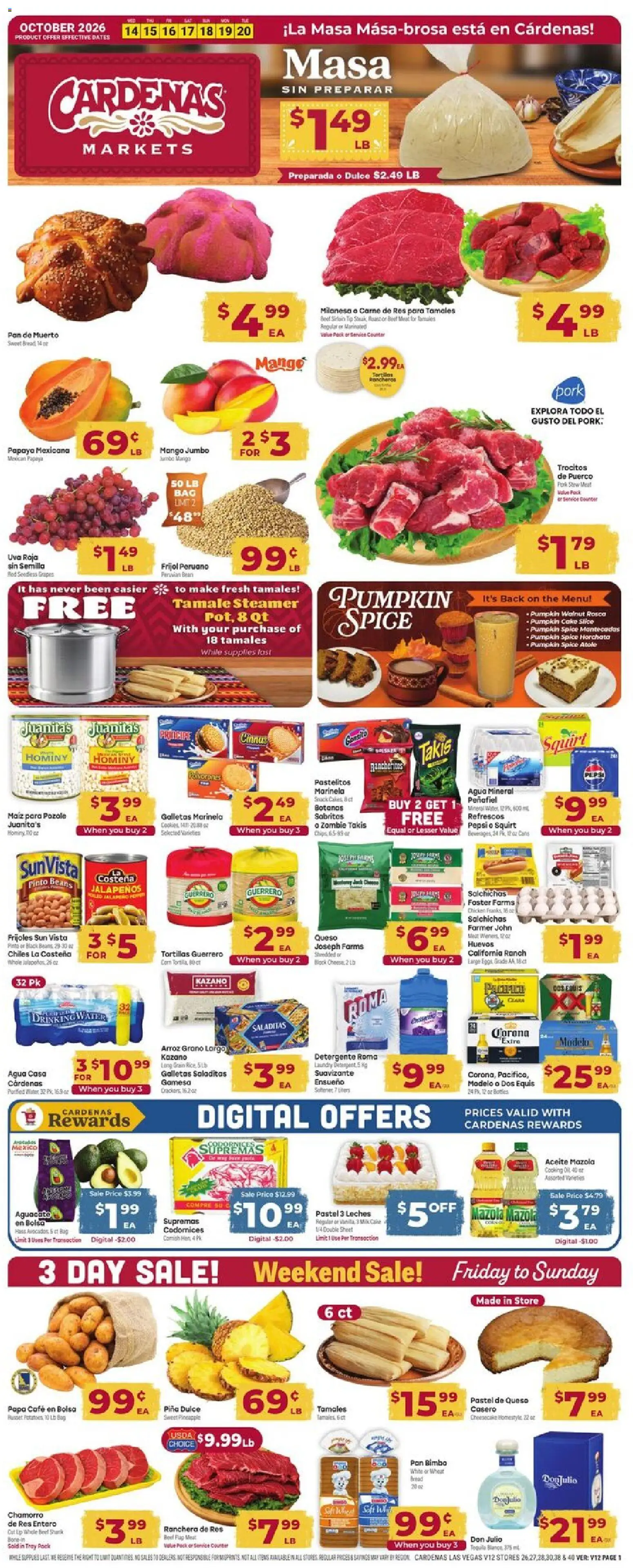 Ad Preview of Cardenas Cardenas Weekly Ad from 10/14/2026