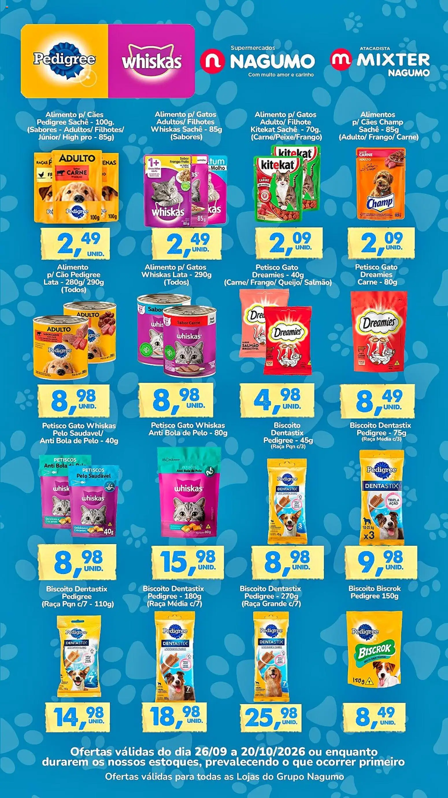 Pré-Visualização do folheto "Nagumo ofertas Pet" da loja Nagumo válido a partir de 26/09/2026