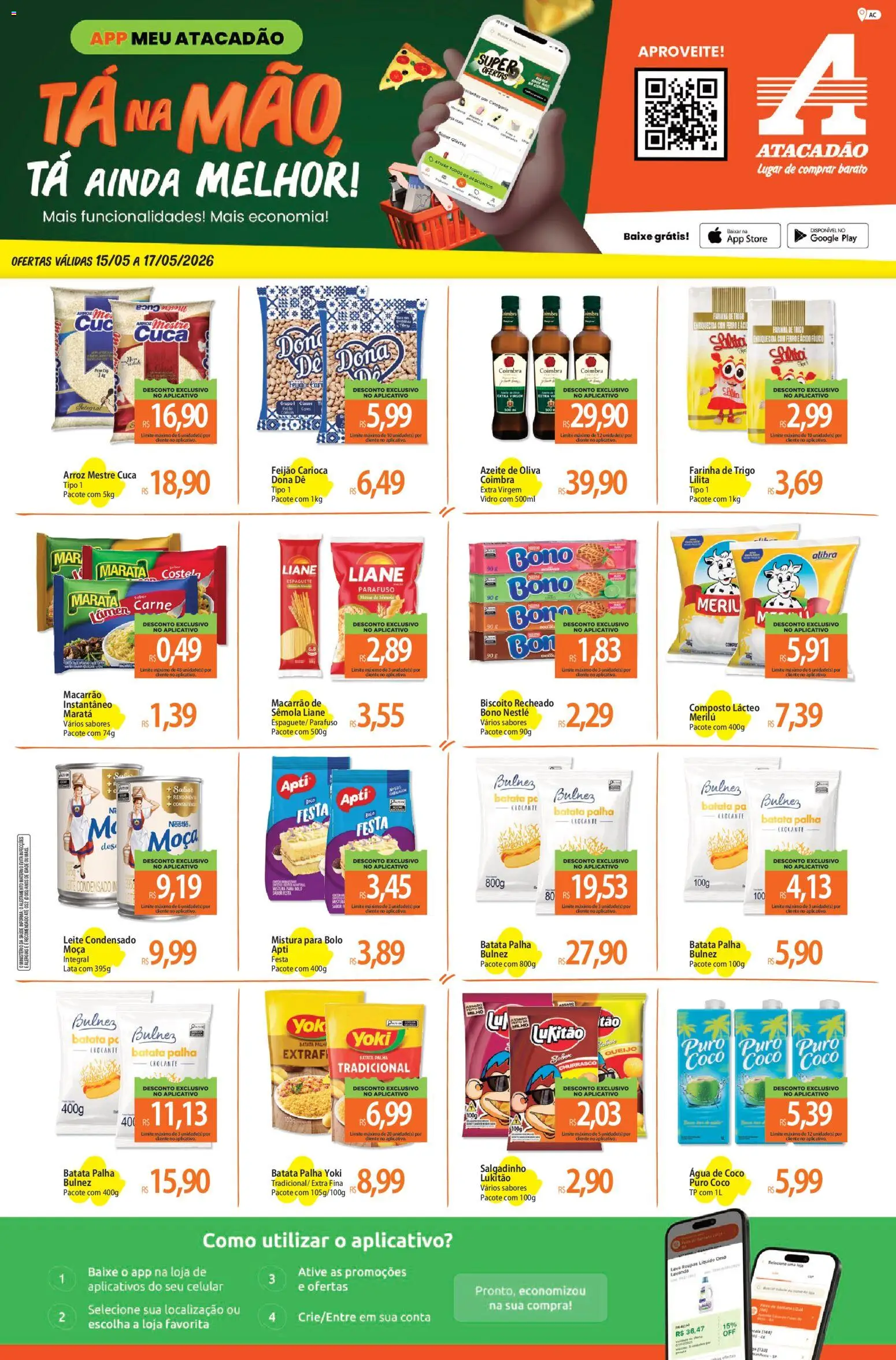 Pré-Visualização do folheto "Atacadão ofertas - AC" da loja Atacadão válido a partir de 15/05/2026