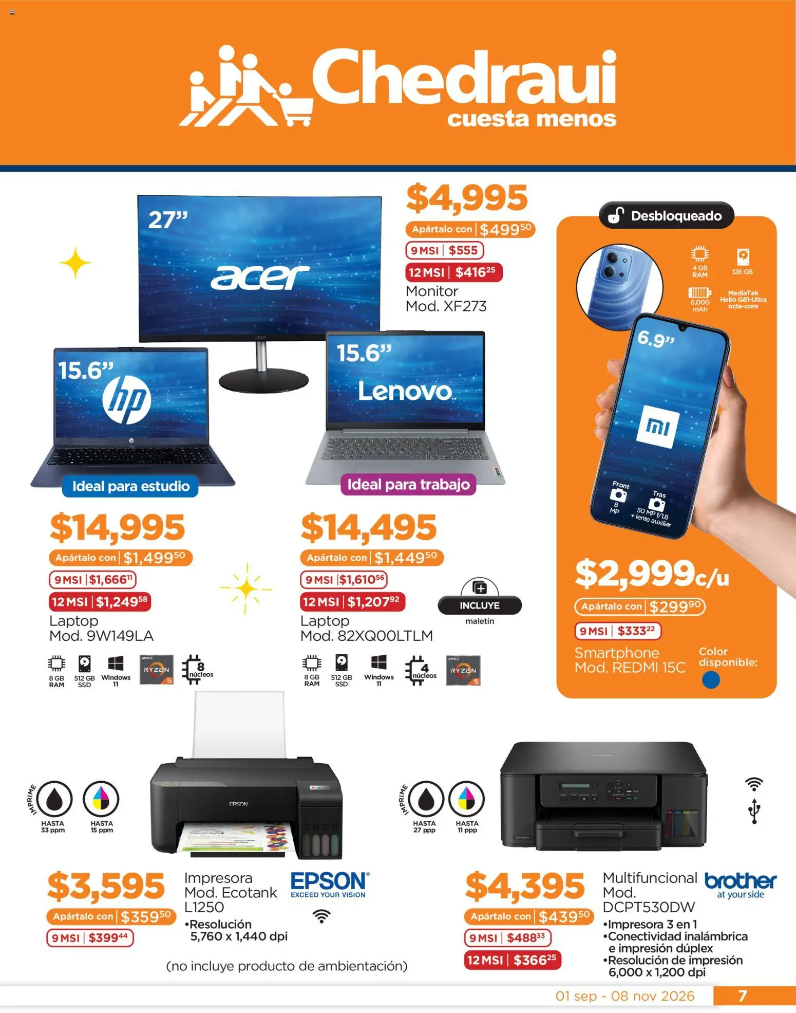 Vista previa las ofertas de la tienda Chedraui - Chedraui Llegan los porti ofertones del otoño desde el 01/09/2026 