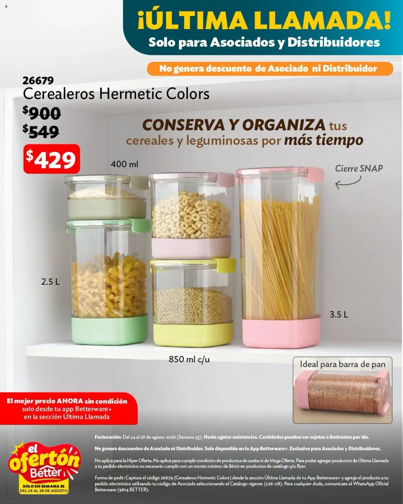 Vista previa las ofertas de la tienda Betterware - Betterware catálogo El Ofertón desde el 24/08/2026 