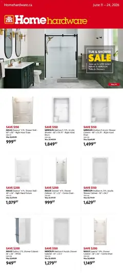 Un aperçu du dépliant Home Hardware flyer - Sale du magasin Home Hardware est valide à partir 11 juin 2026